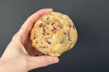 Pistasch framboos witte chocolade NY cookies